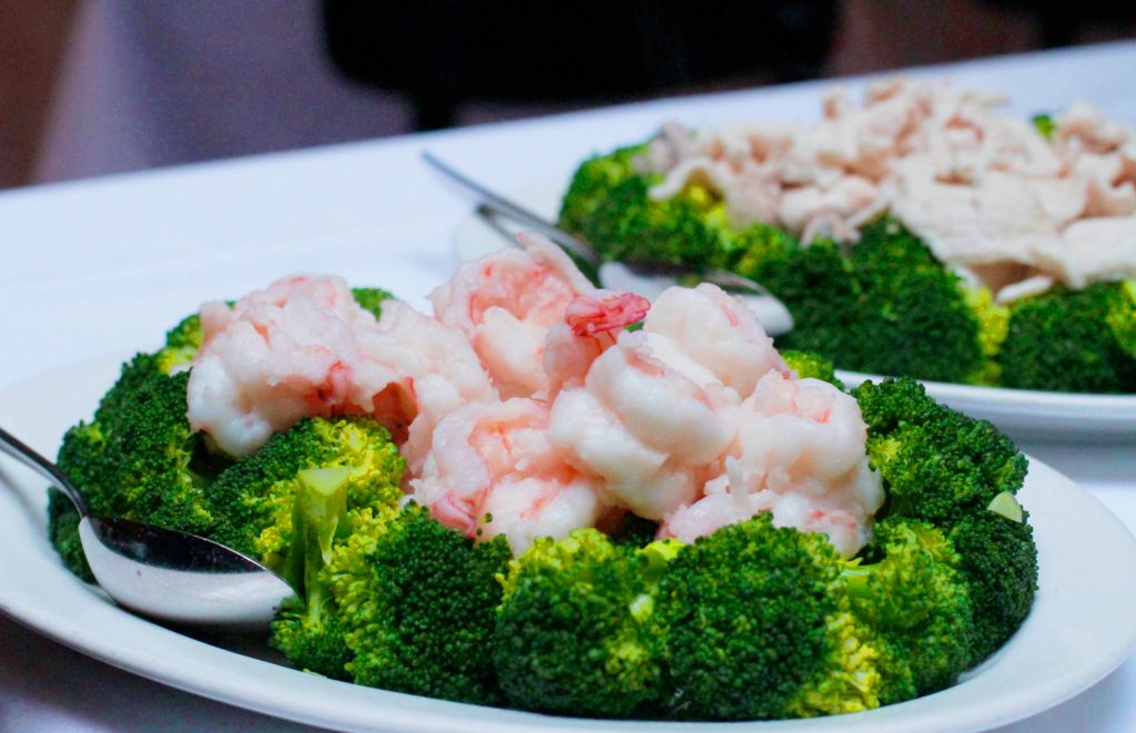 steamed prawns and broccoli - brightened - sml