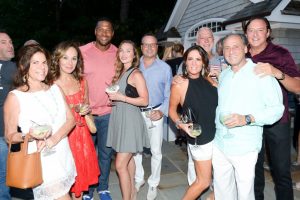 Barbara and Arthur Lerner, Rosanna Scotto, Louis Ruggiero, Michael Strahan, Kayla Quick, Stacy and Peter Hochfelder, Larry Scott